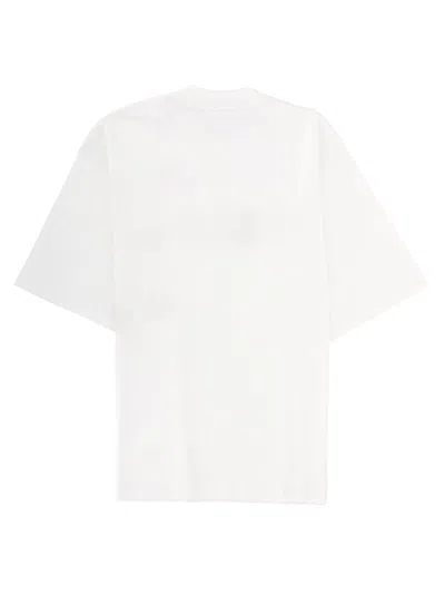 Marni Cotton T-shirt With Flocked Animal Alphabet Logo In White