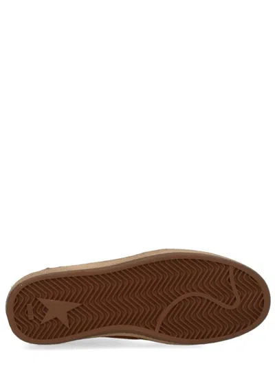 Golden Goose Sneaker Ballstar Low Top With Star Patch With Glitter And Animalier Print In Brown Suede For Women