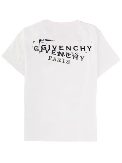 Givenchy Cotton Crewneck T Shirt Short Sleeves In White