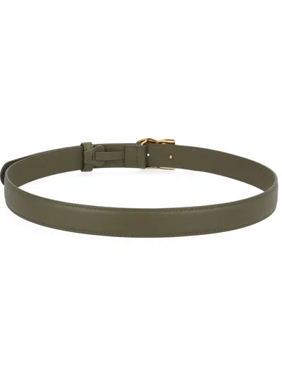Dolce & Gabbana Elegant Premium Leather Belt For Women In Green