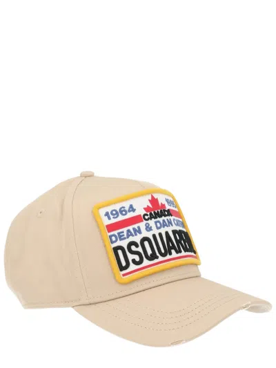 Dsquared2 Dsquared Men Beige Cotton Baseball Cap In Neutral