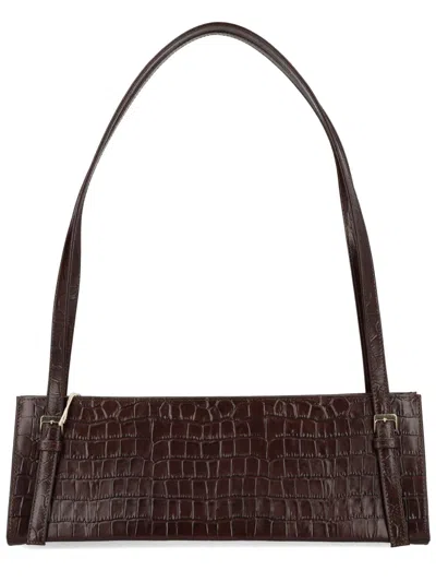 Sofia Structured Shoulder Bag In Brown