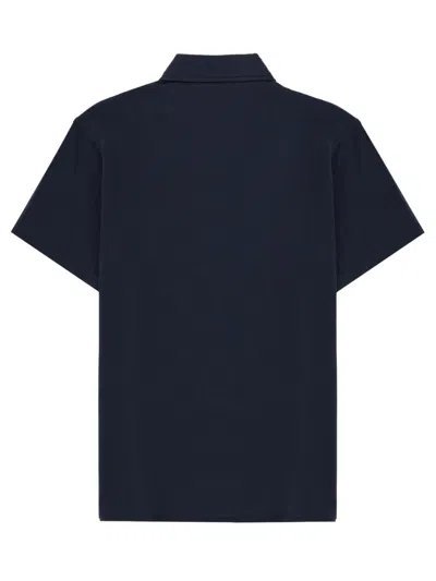 Aspesi Cotton Jersey Polo Shirt In Blue