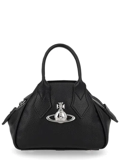 Vivienne Westwood Triangular Silhouette Leather Tote Bag In Black