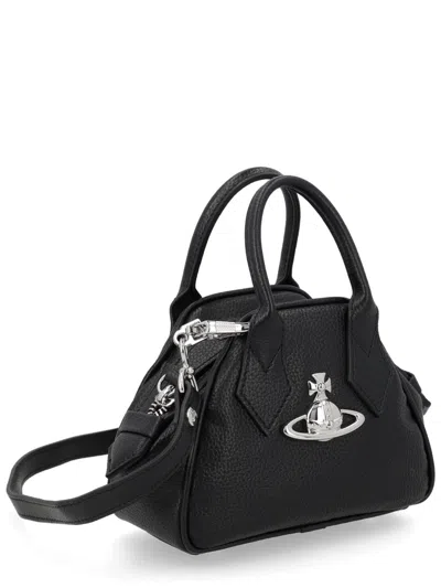 Vivienne Westwood Triangular Silhouette Leather Tote Bag In Black