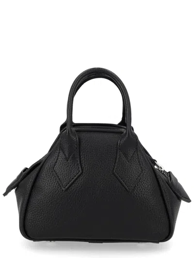 Vivienne Westwood Triangular Silhouette Leather Tote Bag In Black