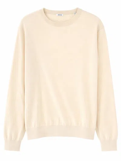 Aspesi Crew Neck Knitted Sweater In Gray