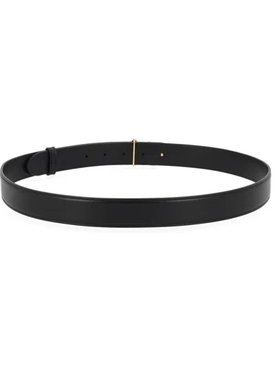 Chloé Iconic Leather Belt Adjustable Length In Black