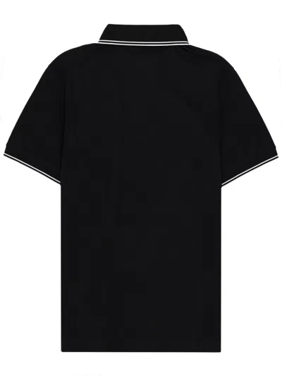 Stone Island Mens Black Brand-patch Regular-fit Stretch-cotton Polo Shirt Xl In Black