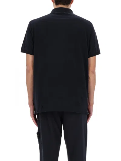 Stone Island Mens Black Brand-patch Regular-fit Stretch-cotton Polo Shirt Xl