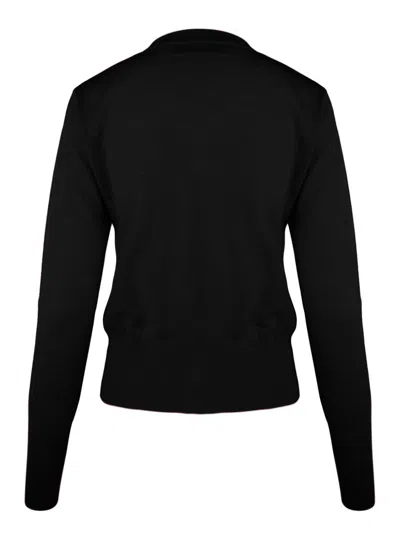Vivienne Westwood Cropped Cardigan With Distinctive Buttons And Embroidered Emblem In Black