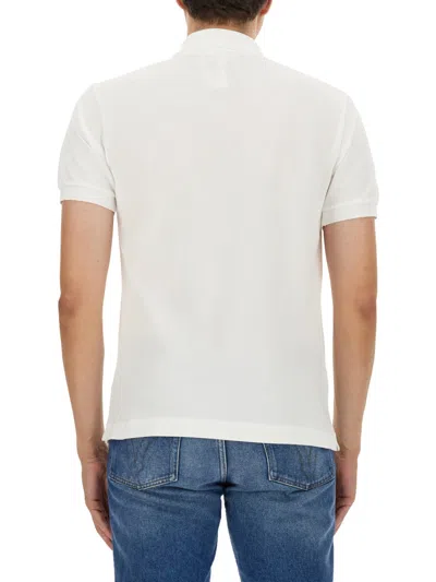 Lacoste Short Sleeve Pima Jersey Interlock Regular Fit Polo Shirt In White