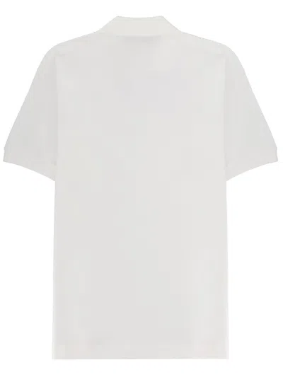 Lacoste Short Sleeve Pima Jersey Interlock Regular Fit Polo Shirt In White