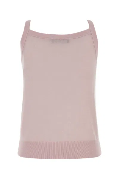 Mm Studio Pink Silk Lend Cosetta Tank Top In Pink