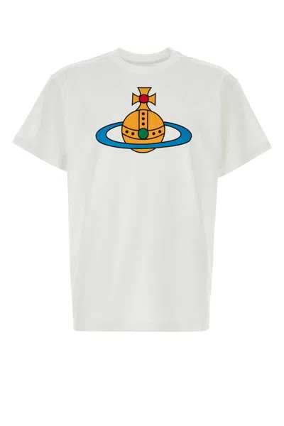 Vivienne Westwood Crew Neck Graphic Print Short Sleeve T-shirt In White
