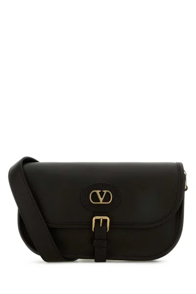 Valentino Garavani Antibes Leather Crossbody Bag Adjustable Strap In Black