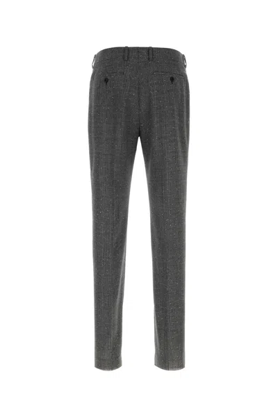 Alexander Mcqueen Grey Flat Front Pants In Brown