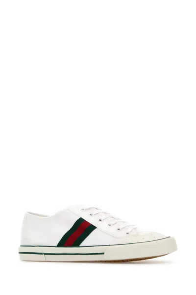 Gucci Fabric Upper And Rubber Sole Sneaker In White