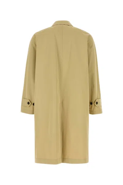 Burberry Beige Cotton Trench Coat In Brown