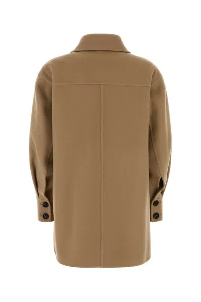 Aftercoat Wool-cashmere Blend Jacket In Brown