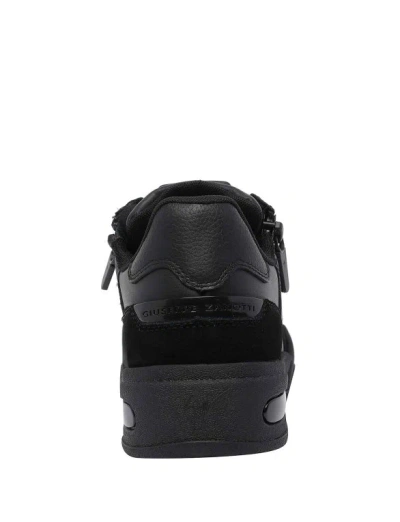 Giuseppe Zanotti Gz-ghost Sneakers In Black Suede And Leather In Multi