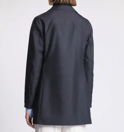 Fay Technical Poplin Blue Morning Coat In Blue