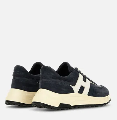 Hogan Hyperlight Suede And Nappa Leather Sneakers In Black