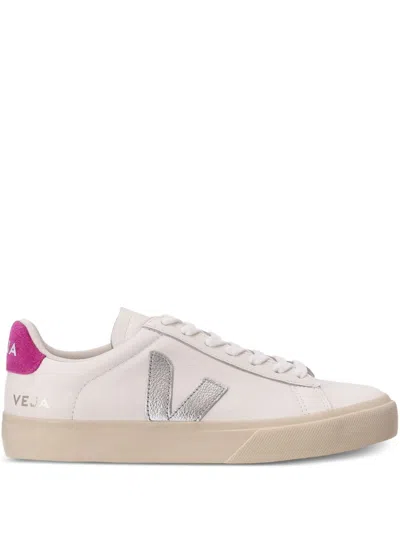 Veja Sneakers Campo Chromefree White Silver Ultraviolet In Multi