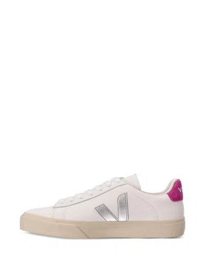 Veja Sneakers Campo Chromefree White Silver Ultraviolet In Multi