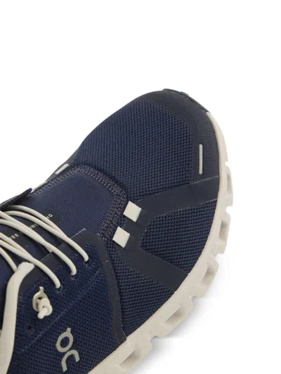 On Breathable Technical Fabric Sneakers With Cushied Sole In Blue
