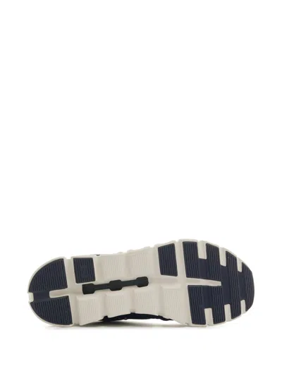 On Breathable Technical Fabric Sneakers With Cushied Sole In Blue