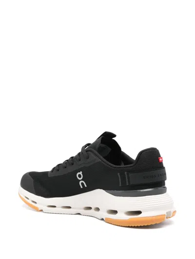 On Sleek Low-profile Sneakers With Recycled Polyester Upper In Black