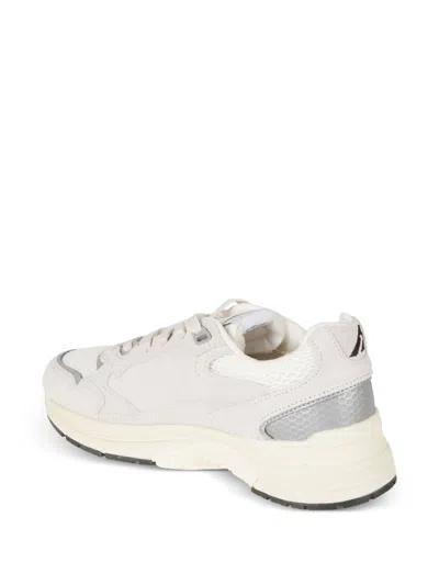 Autry Hyperway Grey Low Top Sneakers With Logo Patch On Side And Tongue In Suede And Mesh Woman In Multi