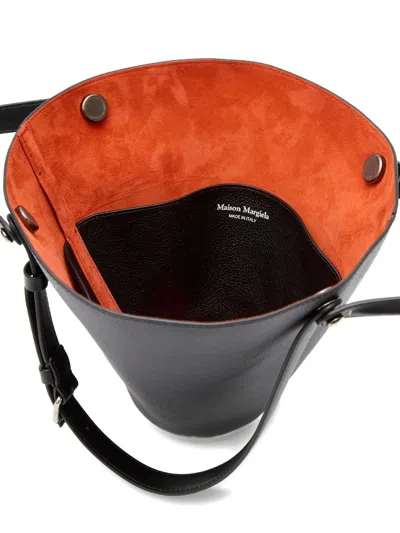 Maison Margiela Dress-age Small Leather Handbag In Black