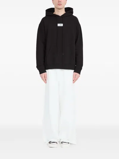 Mm6 Maison Margiela Cotton Sweatshirt For Men In Black