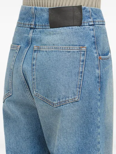 Mm6 Maison Margiela Mm6 By Maison Margiela Straight Leg Cropped Jeans In Blue