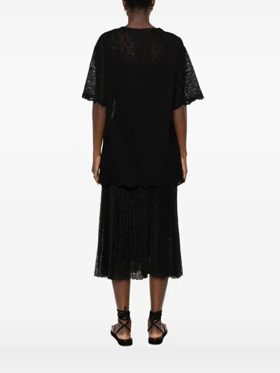 Ermanno Scervino Embroidered T-shirt In Black