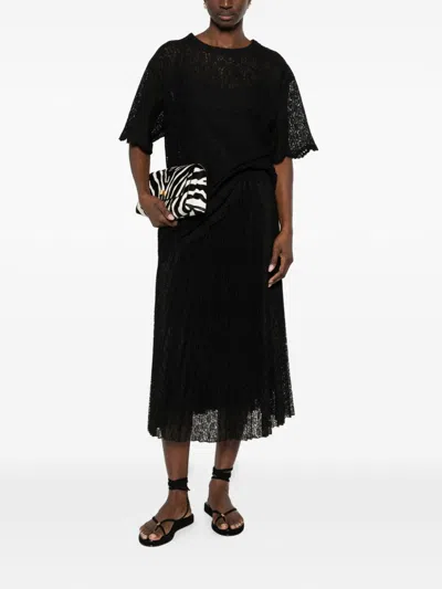 Ermanno Scervino Embroidered T-shirt In Black