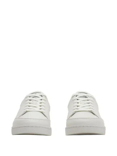Burberry Low Top Sneakers Contrast Heel Detail Rubber Sole In Multi