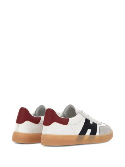 Hogan Cool Leather Sneakers With Nappa And Suede Inserts In White