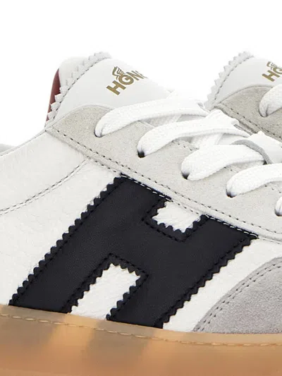 Hogan Cool Leather Sneakers With Nappa And Suede Inserts In White