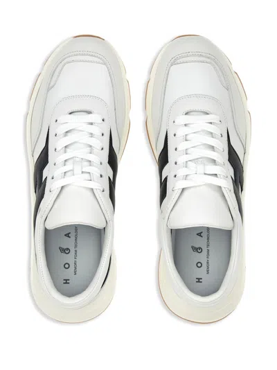 Hogan White H Logo Lace-up Sneakers
