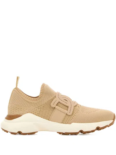 Tod's Womens Tan Comb Sport Run 54c Calzino Logo-embellished Mesh Low-top Trainers Eur 38/5 Uk In Beige_rosato