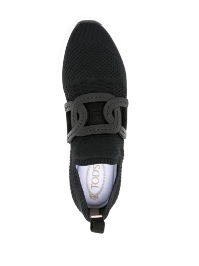 Tod's Kate Stretch Knit Trainer Sneakers In Black