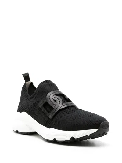 Tod's Kate Stretch Knit Trainer Sneakers In Black