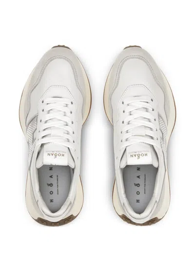 Hogan Women Silver H641 Leather Sneakers, 6.5 Luxury Sneakers For Women Darveys In White