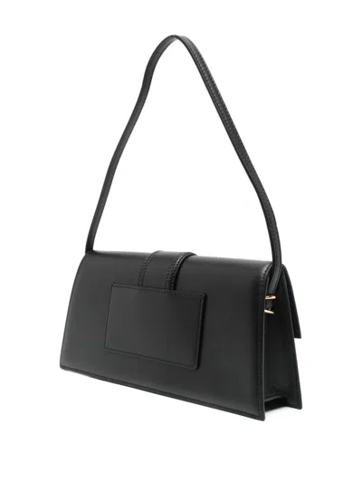 Jacquemus Le Bambino Long Black Shoulder Bag With Removable Shoulder Strap In Leather Woman