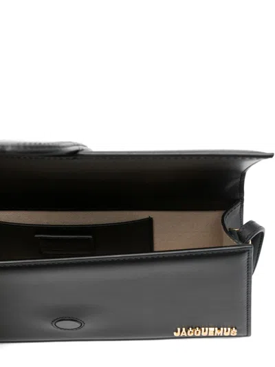 Jacquemus Le Bambino Long Black Shoulder Bag With Removable Shoulder Strap In Leather Woman