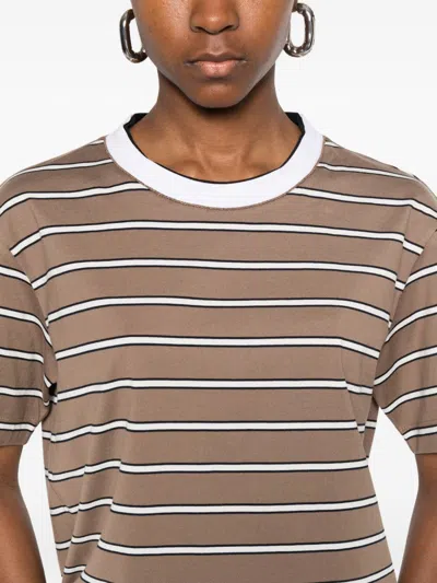 Brunello Cucinelli Cotton T Shirt Short Sleeves Crew Neck In Brown