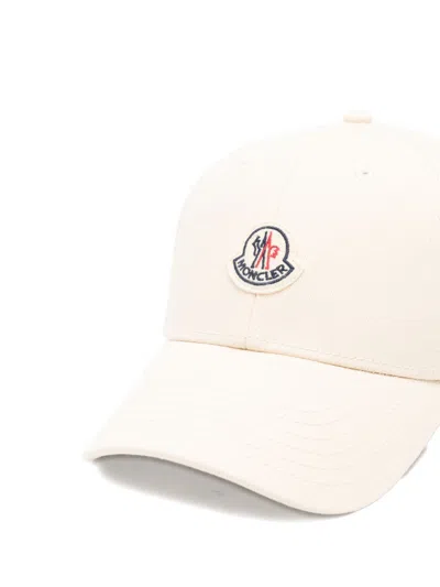 Moncler Structured Cotton Baseball Cap With Adjustable Fit In Neutral